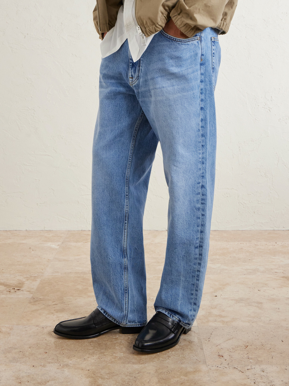Mr P. - Split-Toe Leather Penny Loafers - Black