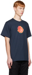 Noah Navy 'Rose Is A Rose' T-Shirt