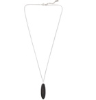 SAINT LAURENT - Silver-Tone and Wood Necklace - Silver
