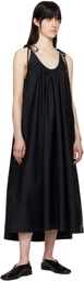 CO Black Gathered Halter Maxi Dress