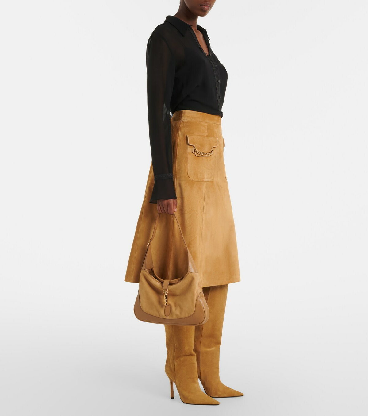 Gucci Jackie Medium suede shoulder bag