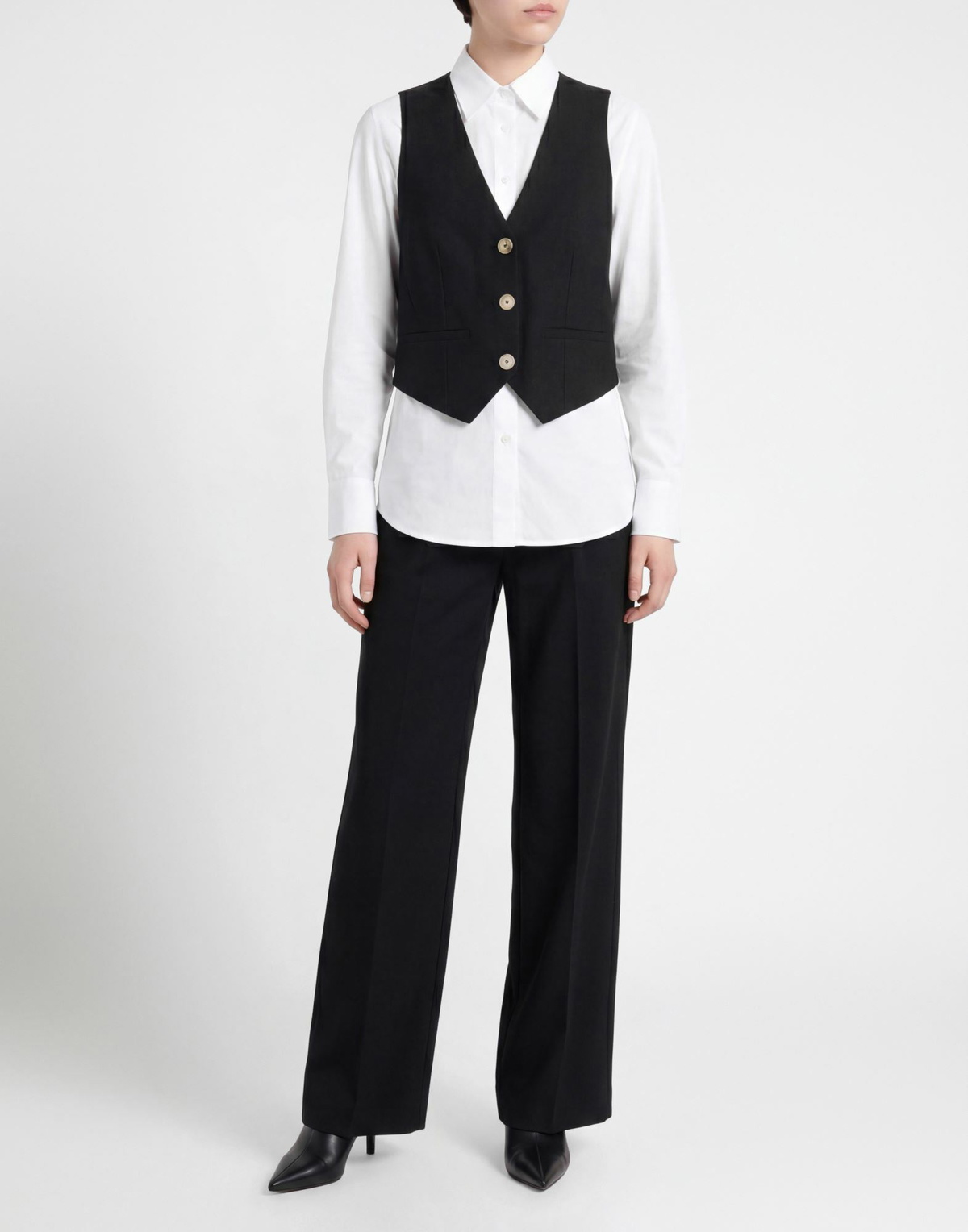 Forte_forte Womens Tailored Vest in Black