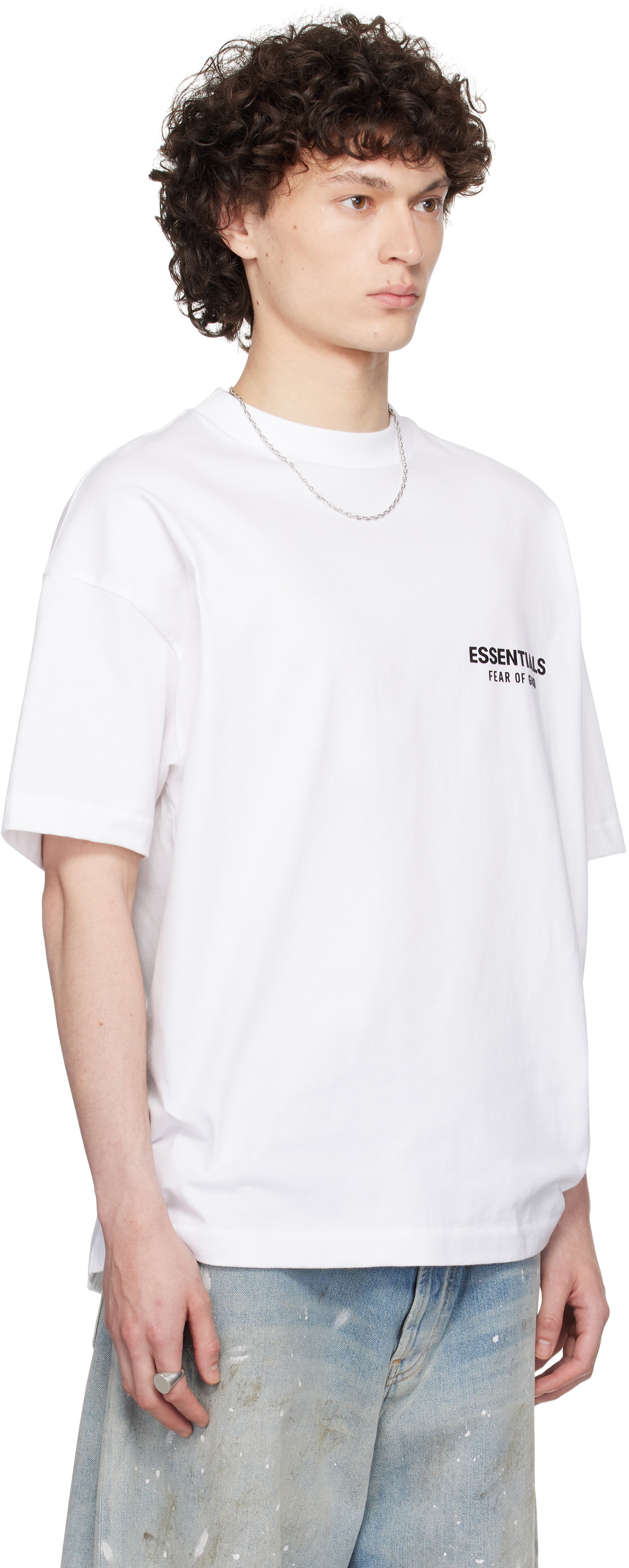 Fear of God ESSENTIALS White Classic Short Sleeve T-shirt Fear Of