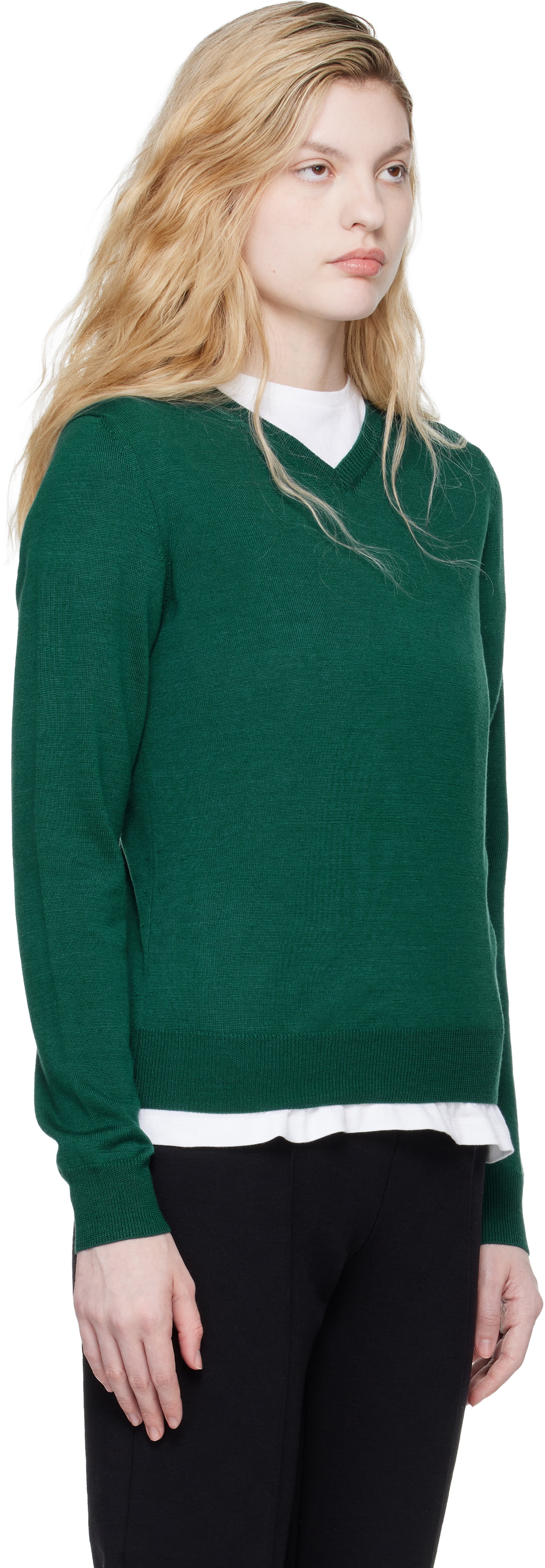 High Sport Green Billie Vneck Sweater