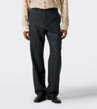 Dries Van Noten Herringbone wool straight pants