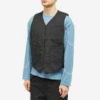 s.k manor hill Men's Yukon Vest in Black Quilted Nylon