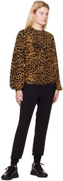 Stella McCartney Yellow Cheetah Print Crewneck