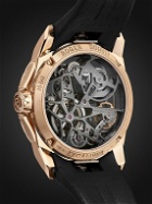 Roger Dubuis - Excalibur MB EON Gold Limited Edition Automatic Skeleton Flying Tourbillon 42mm 18-Karat Pink Gold and Leather Watch, Ref. No. DBEX0954