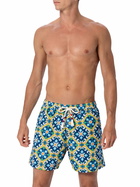 MC2 Saint Barth Man Lightweight Fabric Swim-shorts Lighting 70 With Majolica Print
