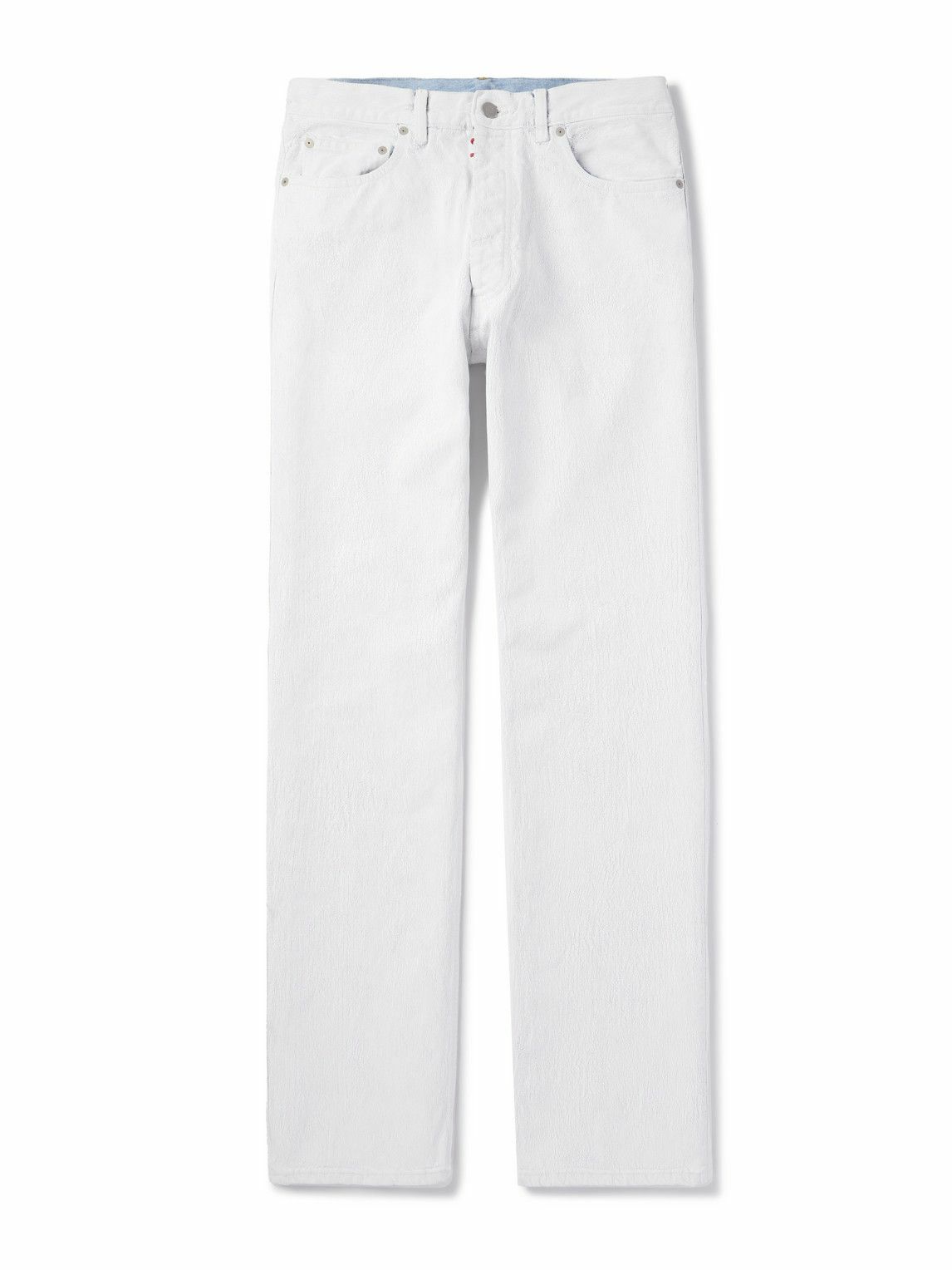 Maison Margiela - Straight-Leg Coated-Cotton Trousers - White