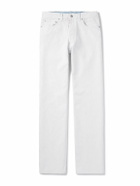 Maison Margiela - Straight-Leg Coated-Cotton Trousers - White