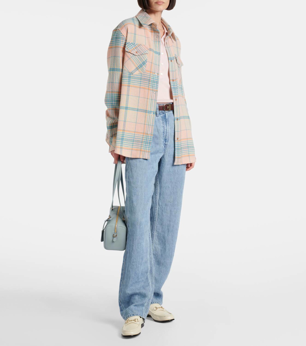 God's True Cashmere Lover plaid cashmere shirt