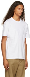 Maison Margiela Three-Pack White & Off-White Organic Cotton T-Shirts