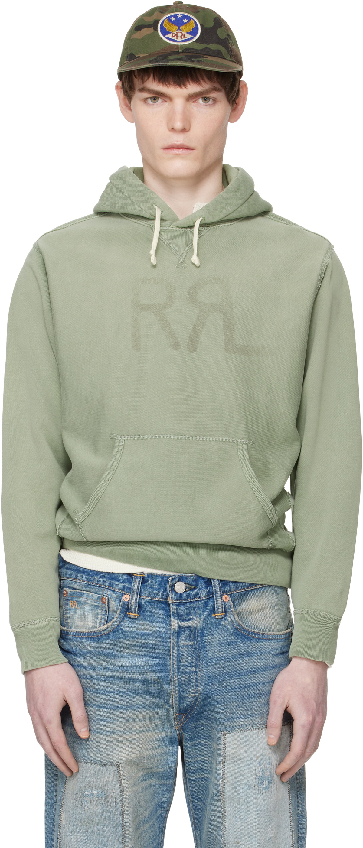RRL Green Ranch Logo Hoodie