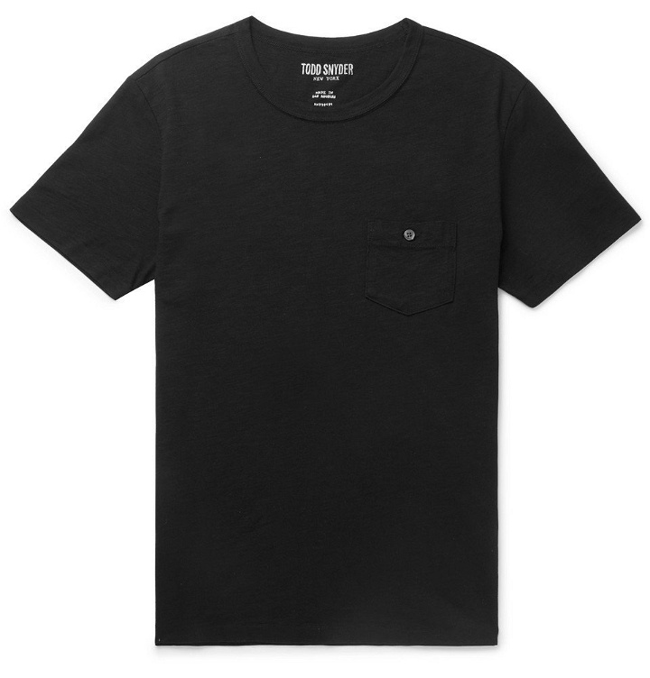Photo: Todd Snyder - Slub Cotton-Jersey T-Shirt - Black