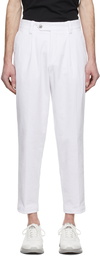 Boss White Perin Trousers