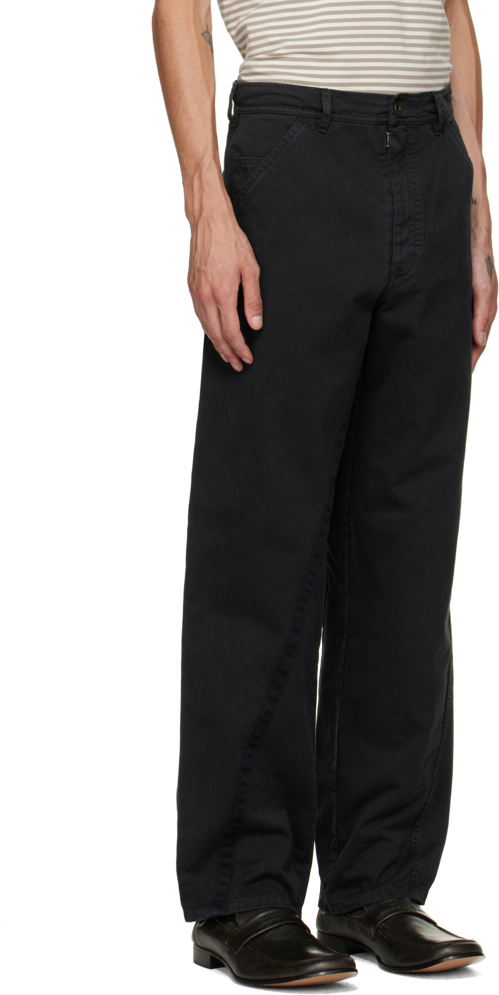 Maison Margiela Black Cotton Trousers