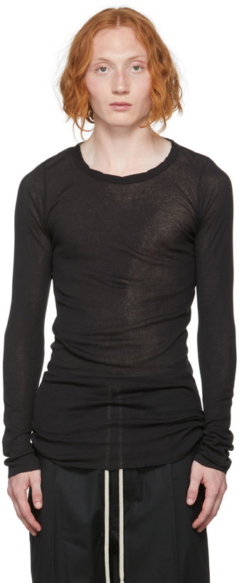 Photo: Rick Owens Black Cotton Long Sleeve T-Shirt