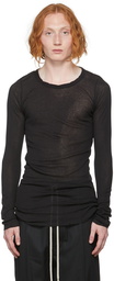 Rick Owens Black Cotton Long Sleeve T-Shirt