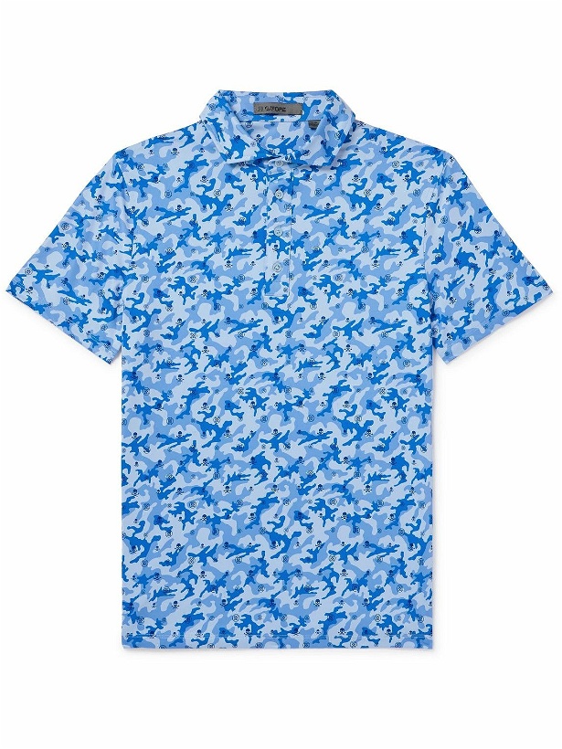 Photo: G/FORE - Camouflage-Print Tech-Jersey Polo Shirt - Blue