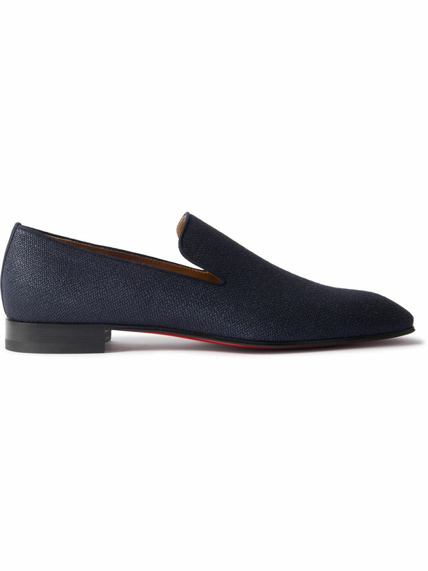 Photo: Christian Louboutin - Dandelion Silk-Crepe Loafers - Blue