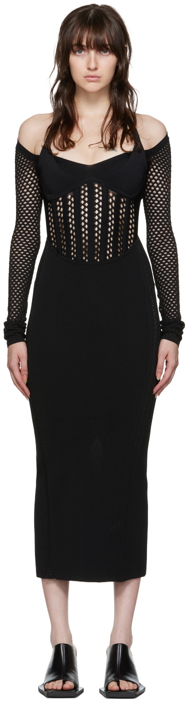 dion lee column corset dress Dion Lee Column Corset Dress in Black
