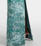 Markarian Clover floral off-shoulder brocade gown