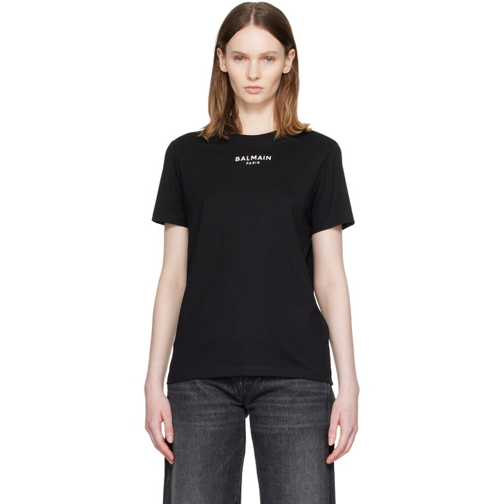 Photo: BALMAIN Black 'Givenchy Paris' Print T-shirt