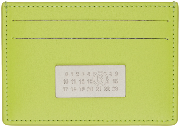 Photo: MM6 Maison Margiela Green Numeric Card Holder