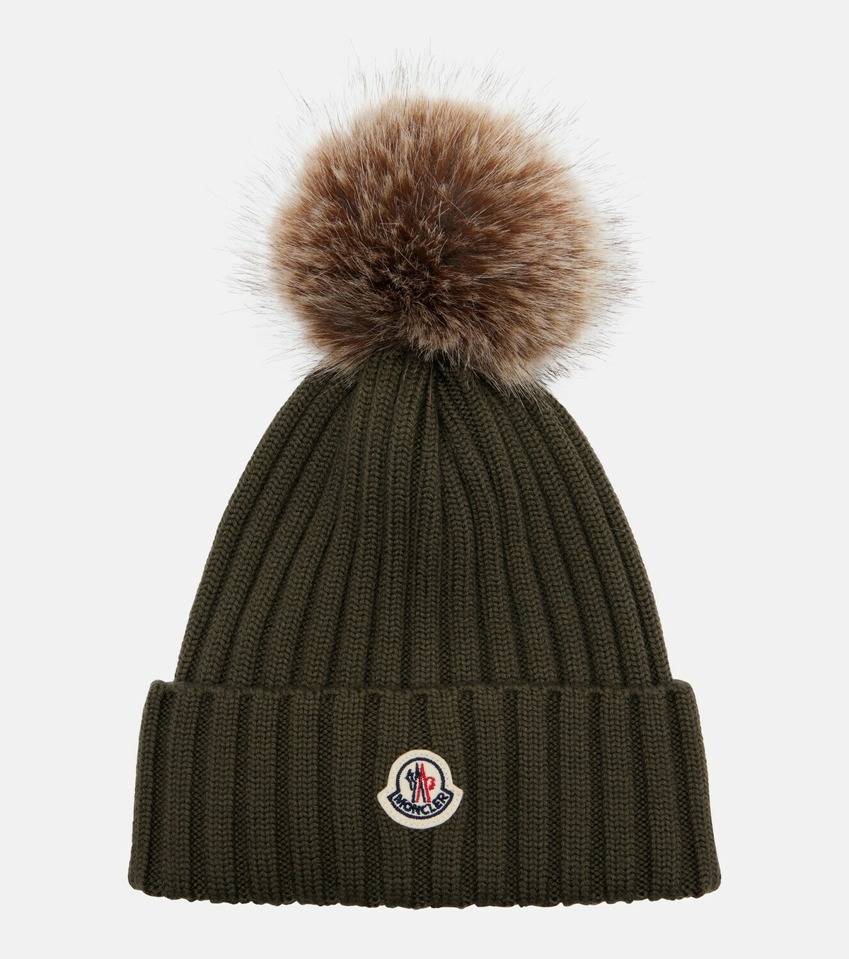 Moncler Logo virgin wool beanie