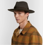 Borsalino - Grosgrain-Trimmed Rabbit-Felt Fedora - Brown