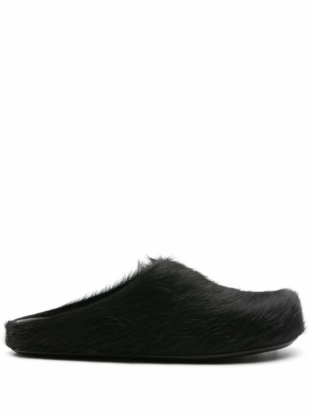 【関税&送料込】Marni Black Leather Pablo Slippers Marni Black Pablo Sabot Slippers Marni