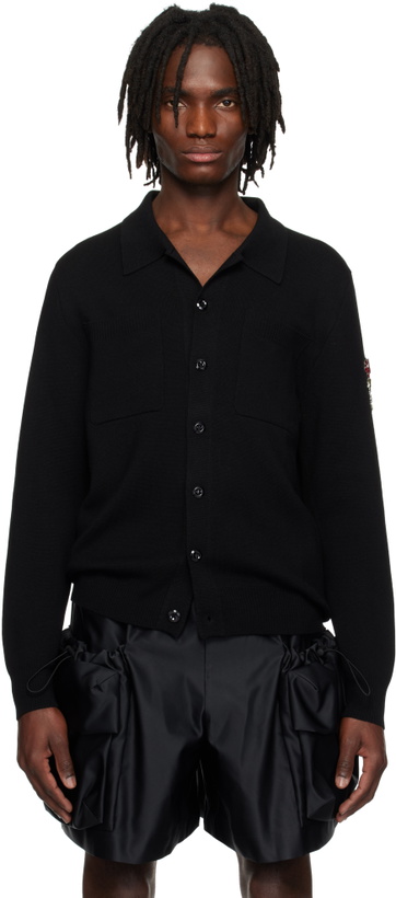 Photo: Simone Rocha Black Knit Workwear Cardigan