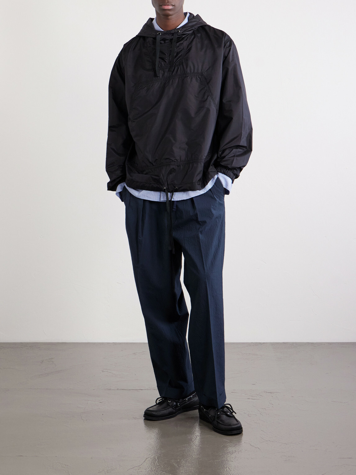 Beams Plus - Straight-Leg Pleated Seersucker Suit Trousers - Blue