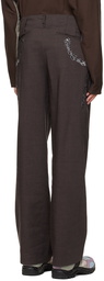 Kiko Kostadinov Brown Rune Trousers