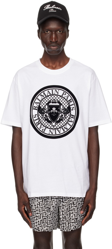 Photo: Balmain White Coin T-Shirt