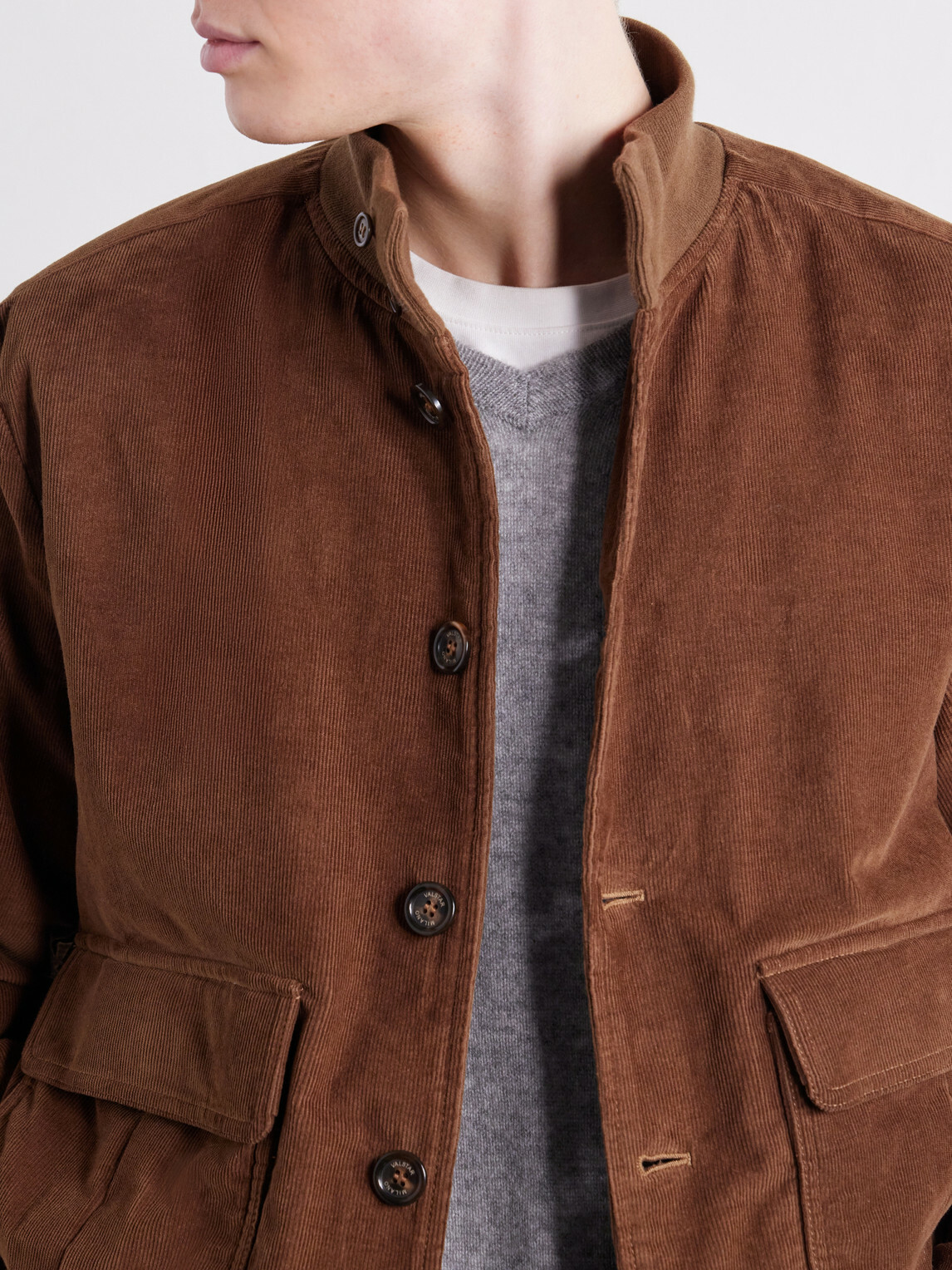 Valstar - Valstarino Cotton-Blend Corduroy Bomber Jacket - Brown