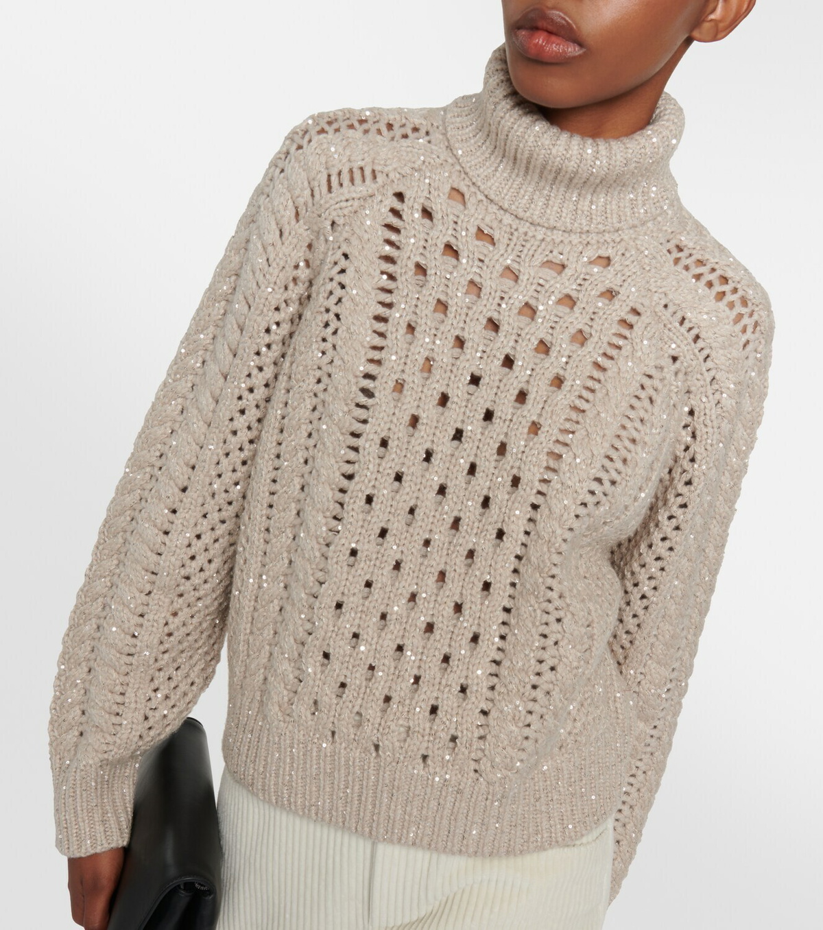 Brunello Cucinelli Cable-knit cashmere-blend sweater