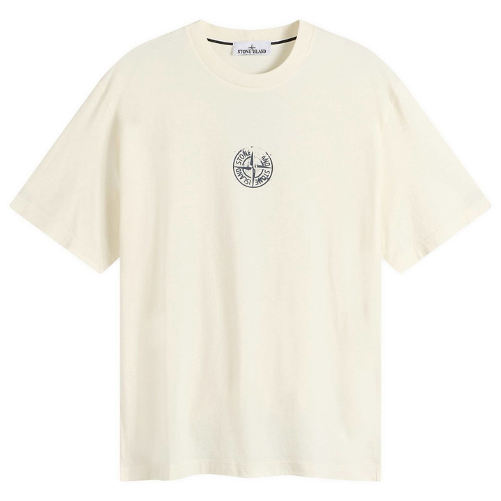 Photo: Stone Island Men's Vertical Placement T-Shirt in Ivory