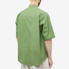 Auralee Men's Finx Short Sleeve Shirt in Khaki Green