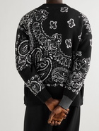 Sacai - Bandana-Jacquard Cotton Sweater - Black