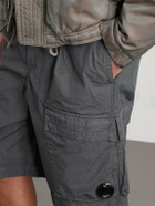 C.P. Company - Straight-Leg Logo-Appliquéd Cotton Reps Cargo Shorts - Gray