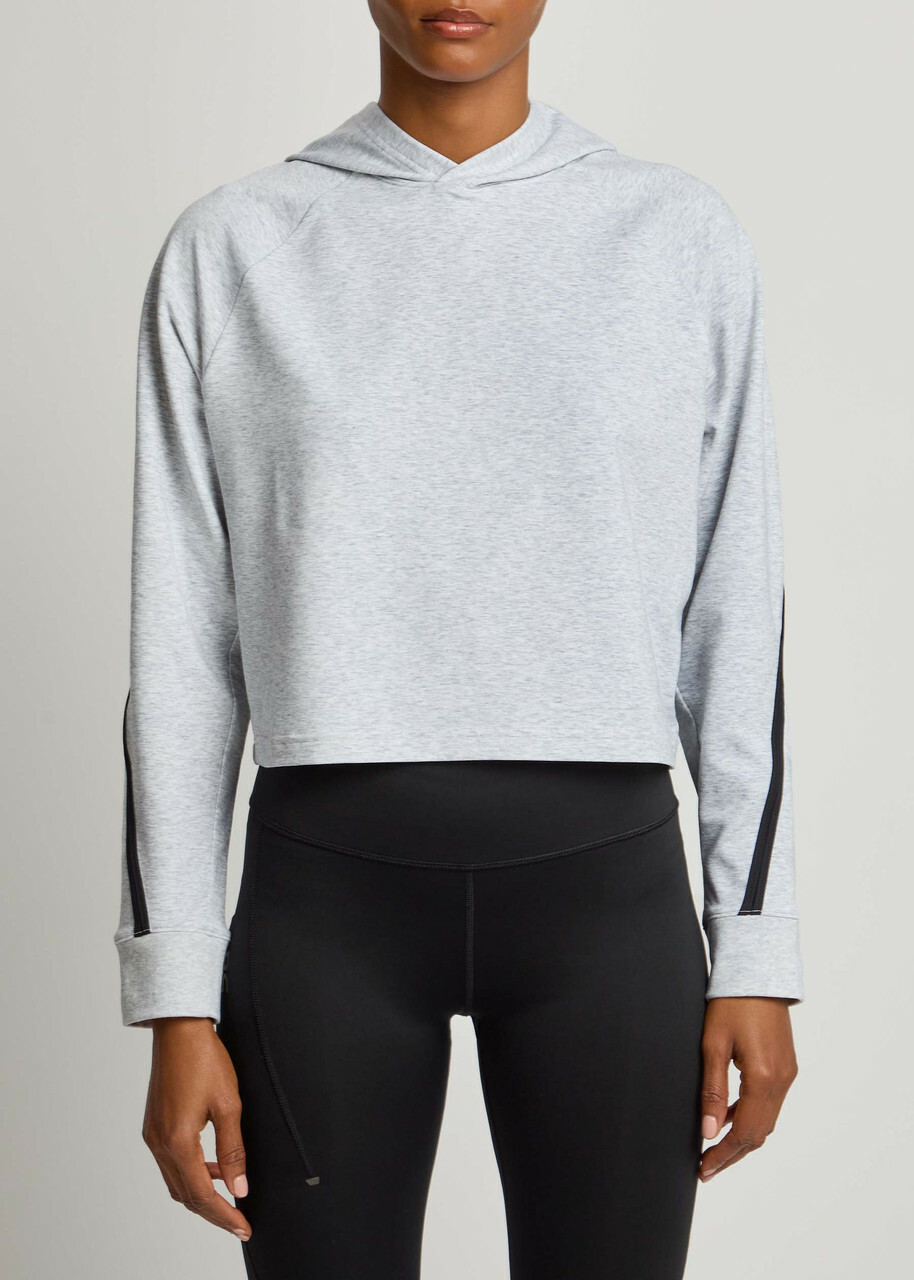 ON Studio Hooded Stretch-jersey Sweatshirt Light Grey