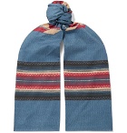 RRL - Printed Cotton-Voile Scarf - Navy