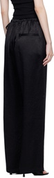 Filippa K Black Casual Crinkle Trousers