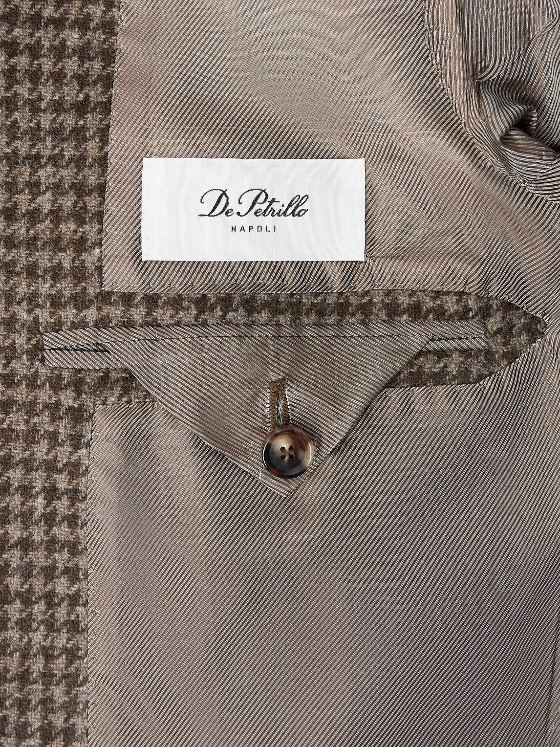 De Petrillo - Posillipo Houndstooth Wool-Tweed Blazer - Brown