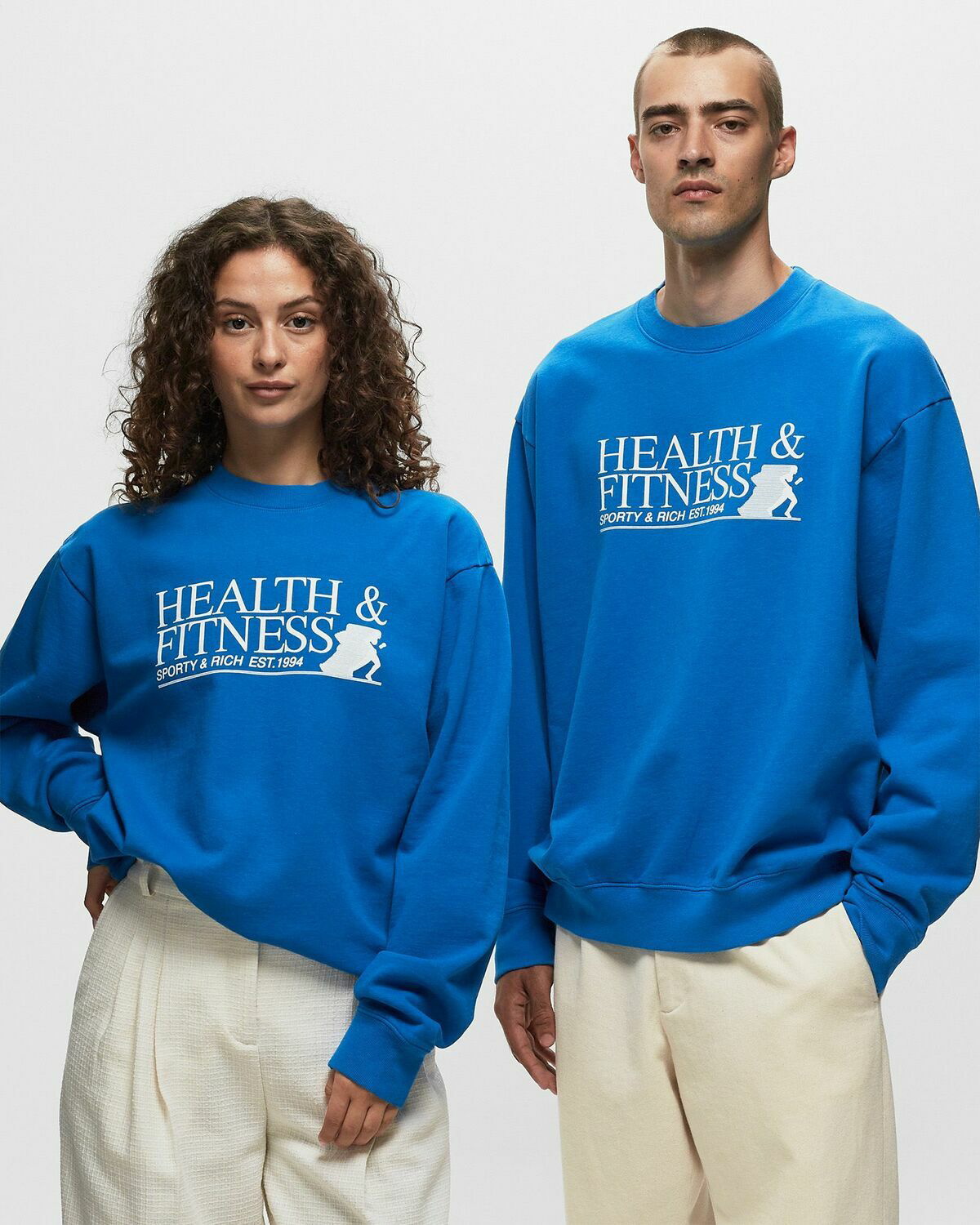 スウェット・トレーナー Sporty & Rich Fitness Motion Crewneck Man to Man  Blue FITNESSMOTIONCREWNECKROYALBLUE