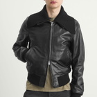 Our Legacy Men's Pharos Leather Bomber Jacket in Black