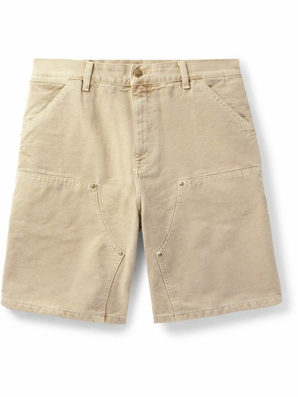 Photo: Carhartt WIP - Double Knee Straight-Leg Organic Cotton-Canvas Shorts - Neutrals