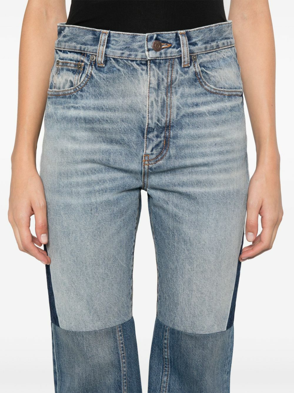 Chloé Patchwork Flared Jeans Chloe